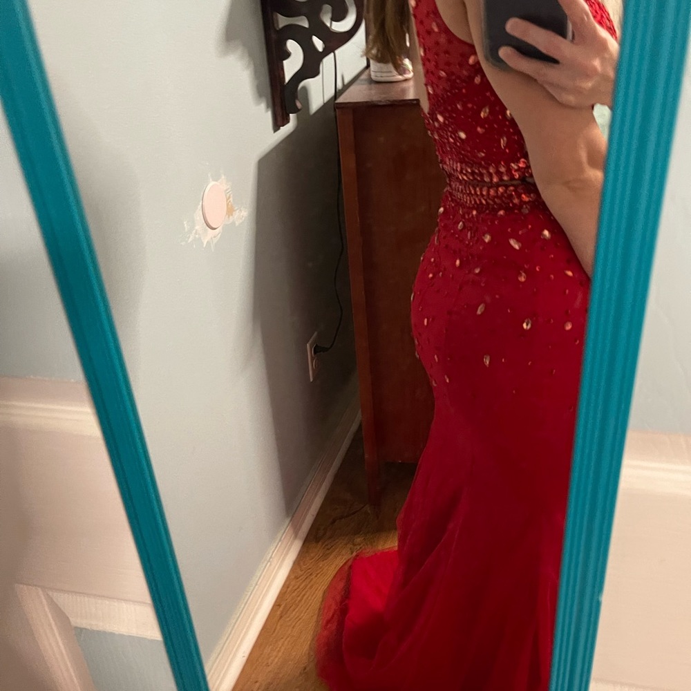 Milano Red Prom Dress - Picture 5 of 7